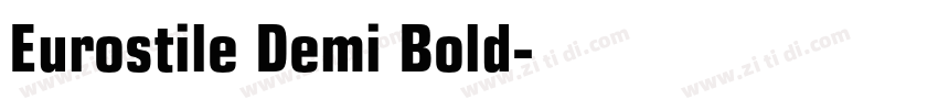 Eurostile Demi Bold字体转换